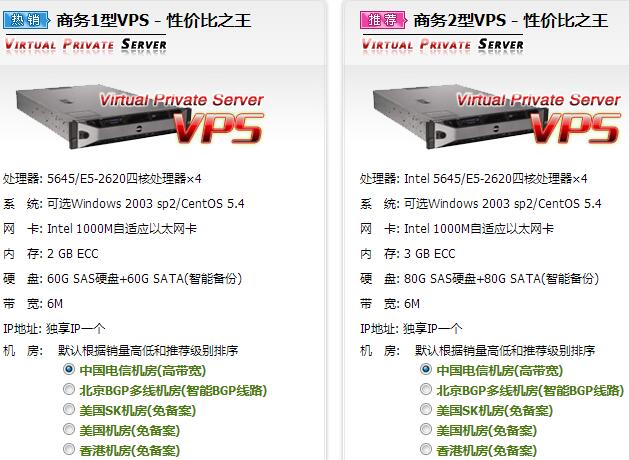 vps服务器一般都是提供商设置好不同的参数配置