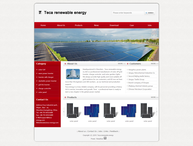 网站案例：Teca renewable energy