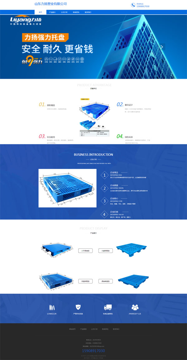 网站案例：山东力扬塑业有限公司