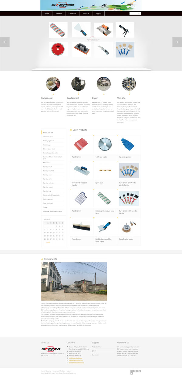 网站案例：Stepro Tools Group (Zhenjiang) Co.,Ltd , Inc.