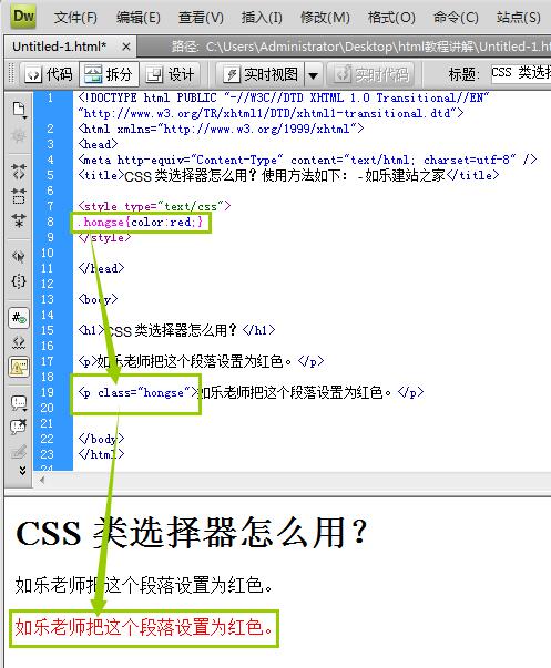 css类选择器效果图示